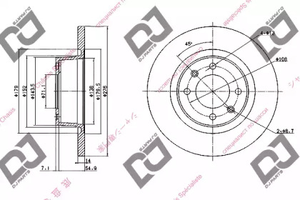 Тормозной диск DJ PARTS BD1514